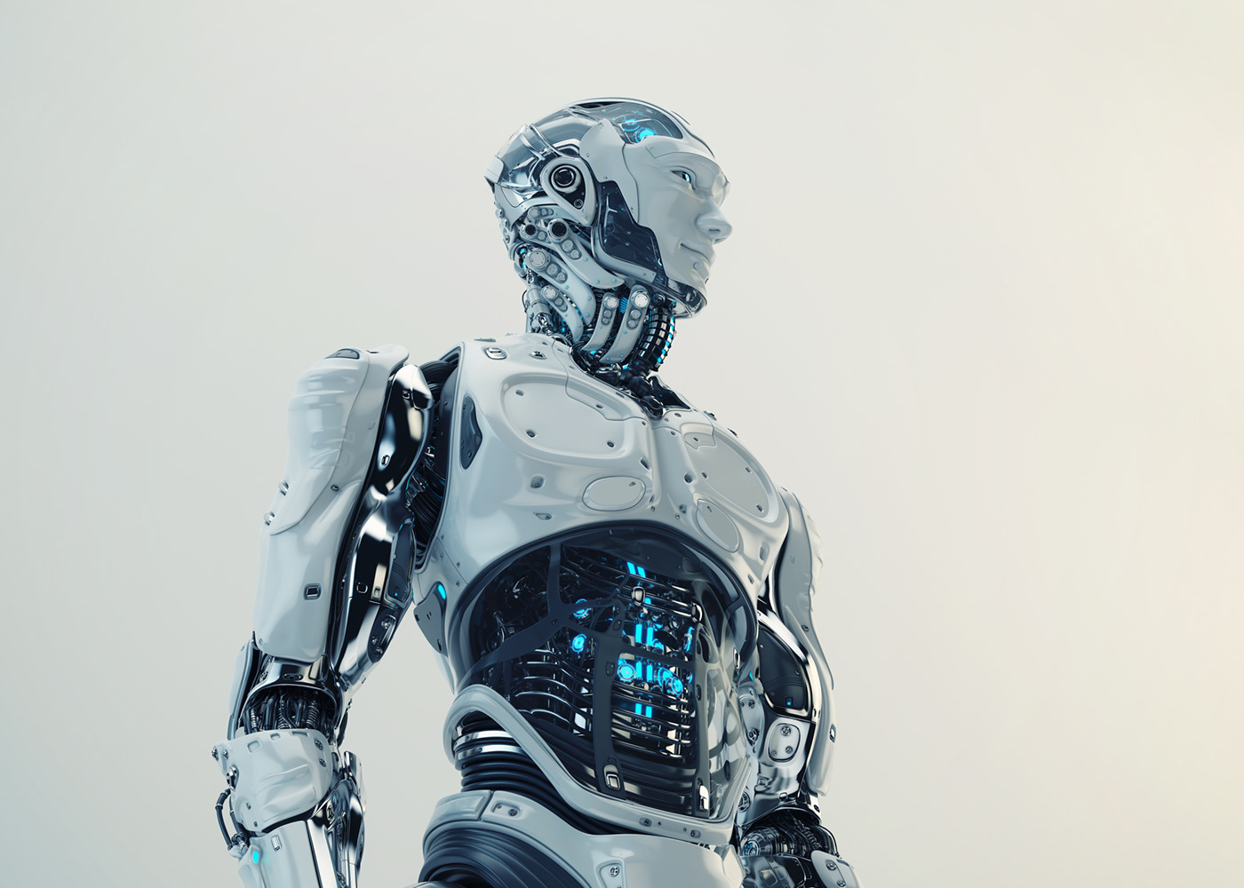 android artificial Cyborg futuristic man mechanical robotic Scifi Technology