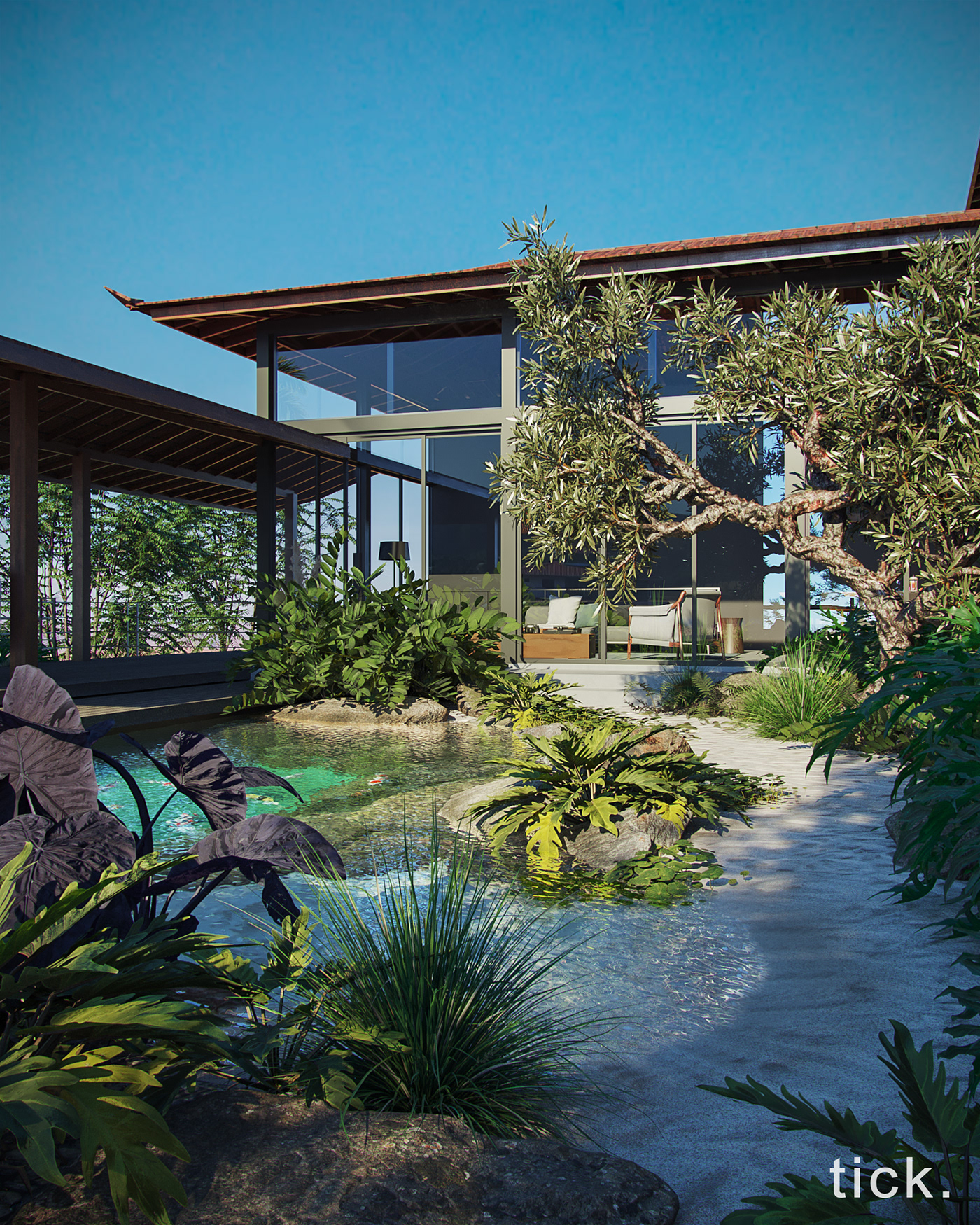 architecture archviz ARQUITETURA CampHouse CGI design house hunter Render visualization