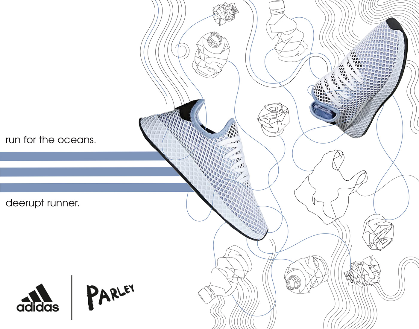 adidas parley Collaboration running branding  Brand Design footwear Adidas x parley activewear sport
