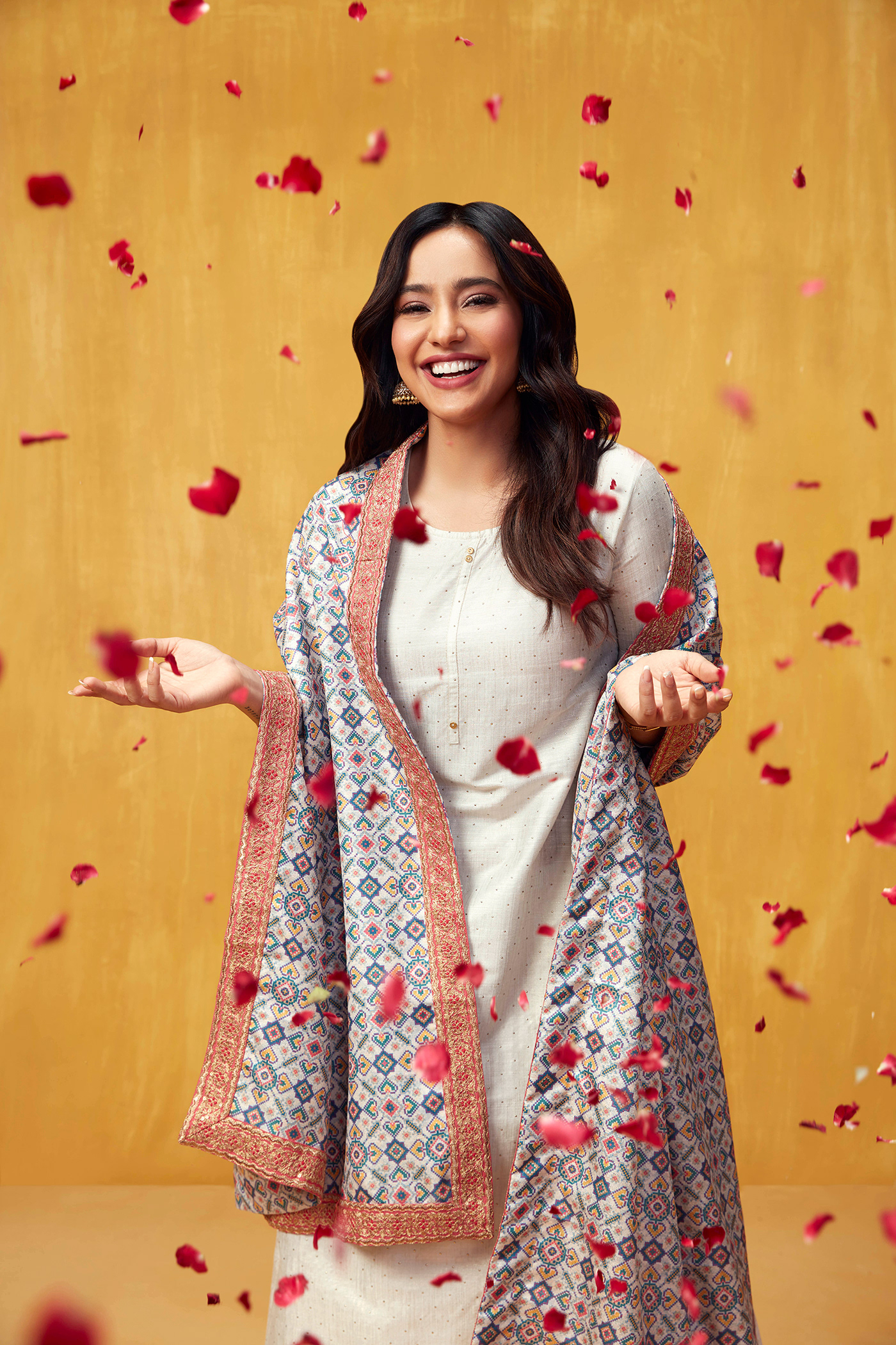 Adveritising campaign Celebrity ethnics Fashion  Indian wear MUMBAI Neha Sharma Photography  span