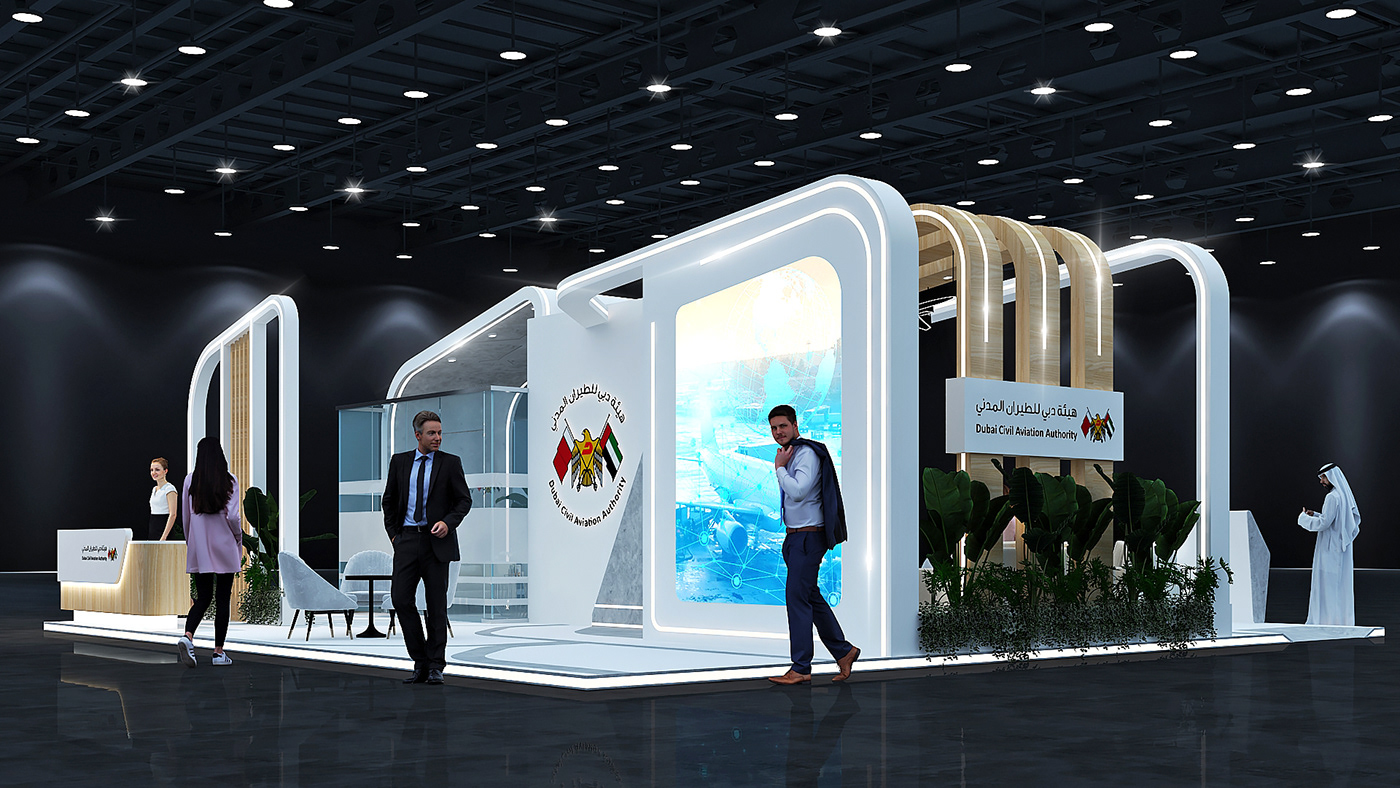 exhibition stand booth design Stand visualization exhibit tradeshow booth adnec