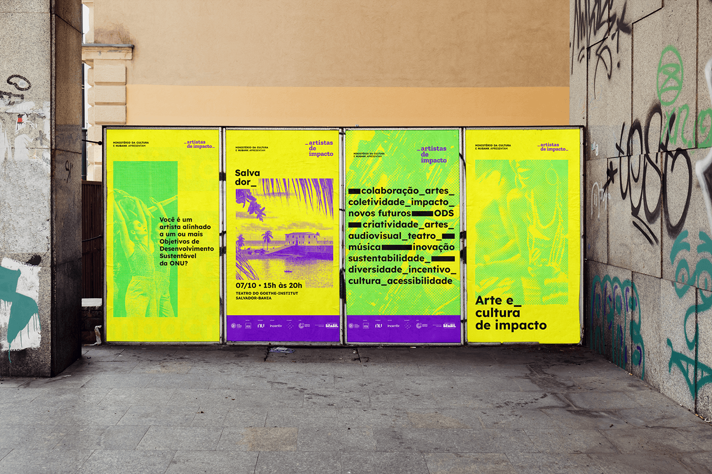 visual identity design graphic design  art direction  culture festival social impact ods Artista festival cultural