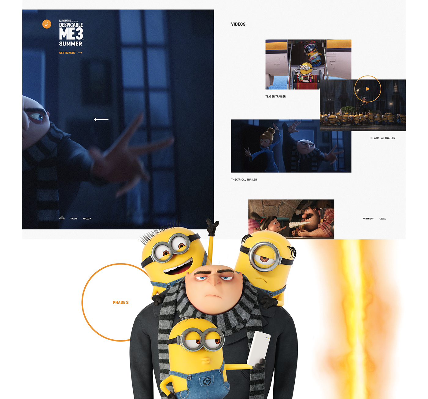 minions Web UI interactions SuperHero editorial characters typography   mobile colour