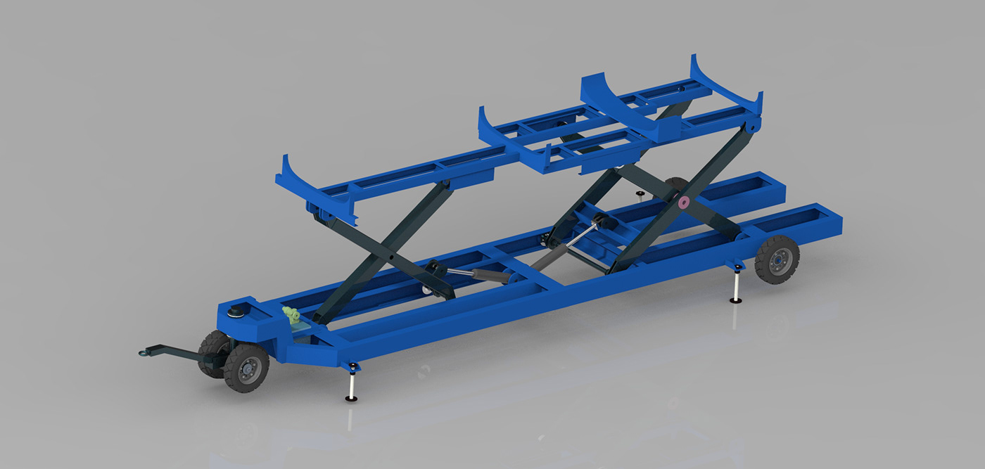 3d modeling Aircraft cad fuselage Lifting equipment trolley