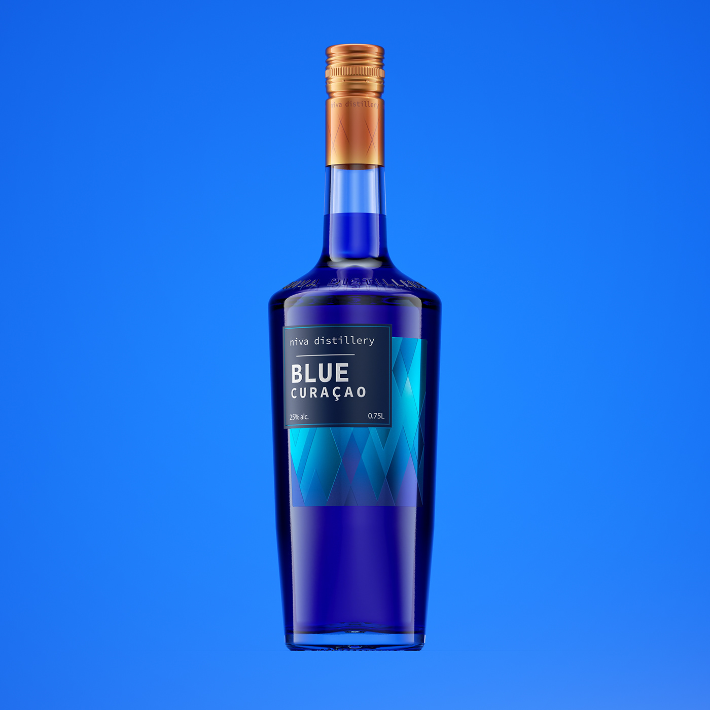 alcool blue bottle drink glass liquor Packaging