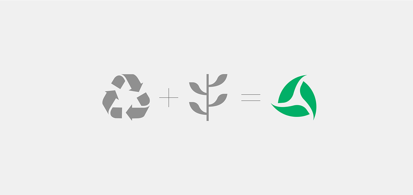 brand identity branding  green leaf logo Logo Design Logotype recycle typography design visual identity