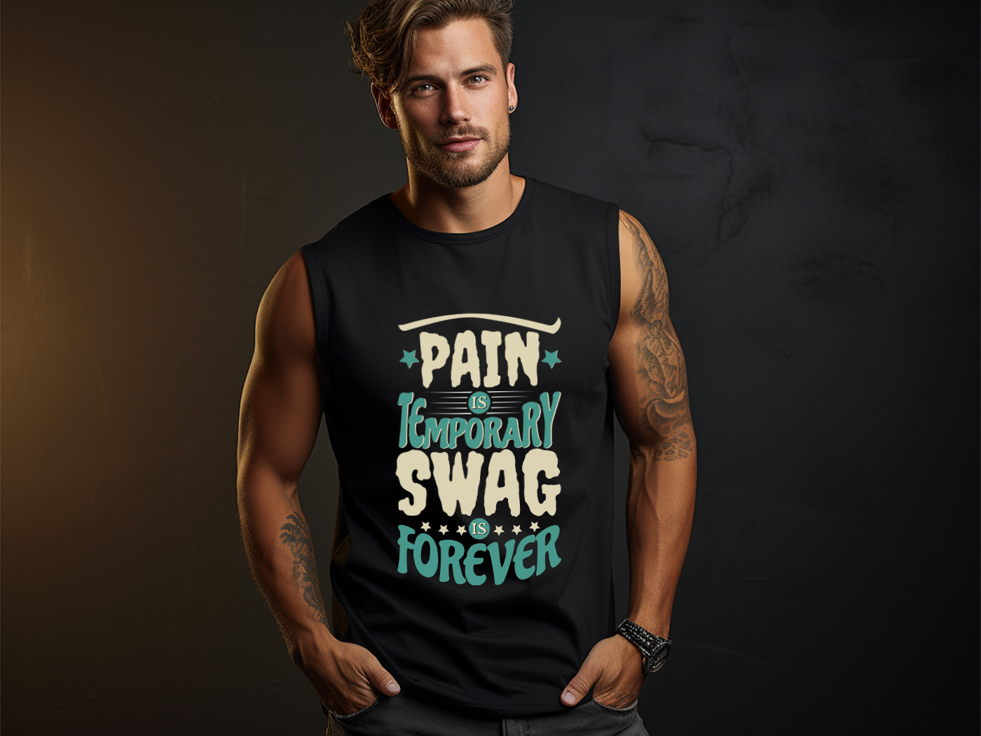 PAIN IS TEMPORARY SWAG IS FOREVER Stylish T-Shirt Design