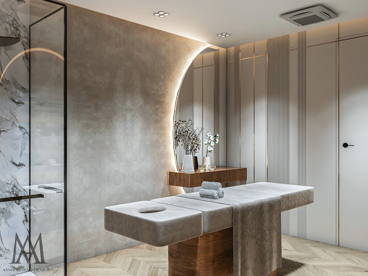 Spa beauty massage salon design spa design interior design  visualization architecture modern massage center design
