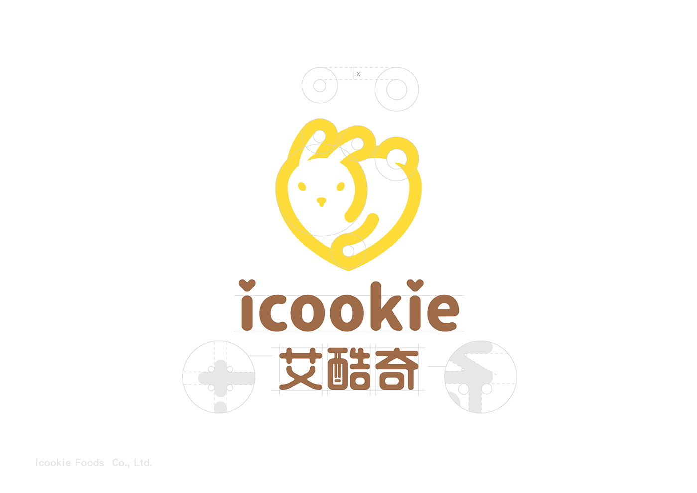 icookie CI design 品牌規劃 平面設計 食品業 艾酷奇 graphic design  branding  rabbit