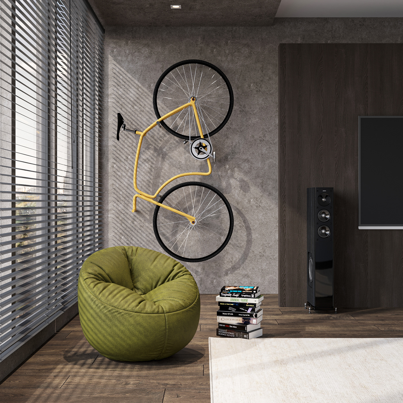 3D 3ds max bedroom chair furniture Interior interior design  modern Render visualization