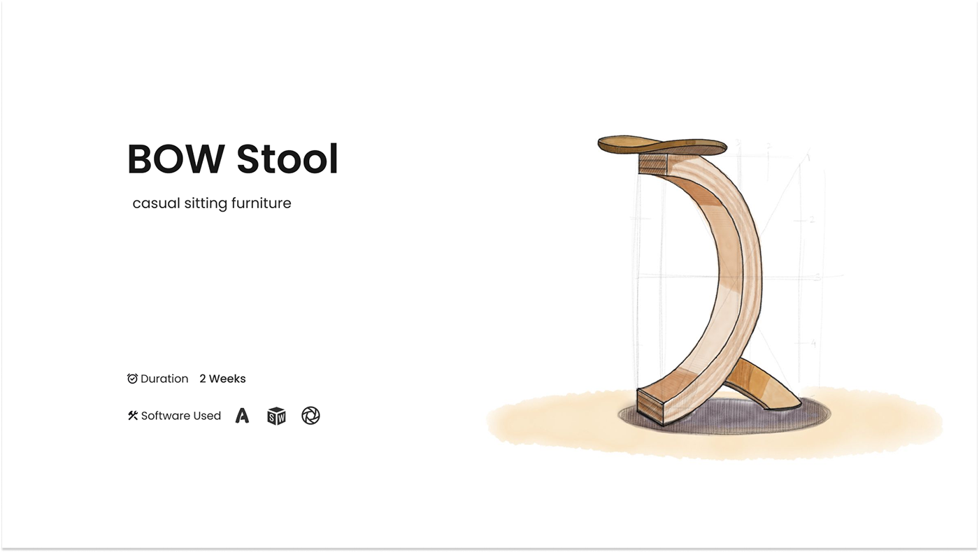 furniture furnituredesign product design  wood bending woodworking sitting stool Stool Design wood Steam bending