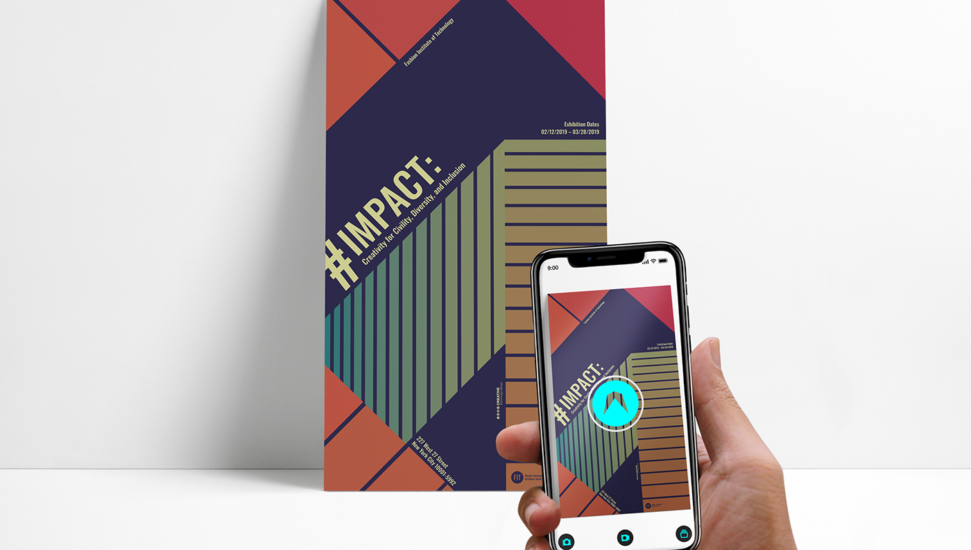 AR poster motion graphics  Experiential design ILLUSTRATION  colorful FIT styleframes animation  adobeawards