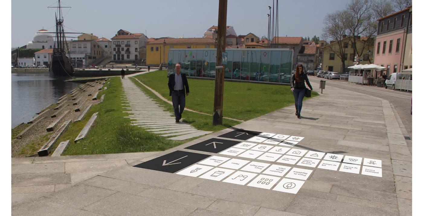 wayfinding Way Finding Project vila do conde final project orientation Guide map graphic design  industrial design 