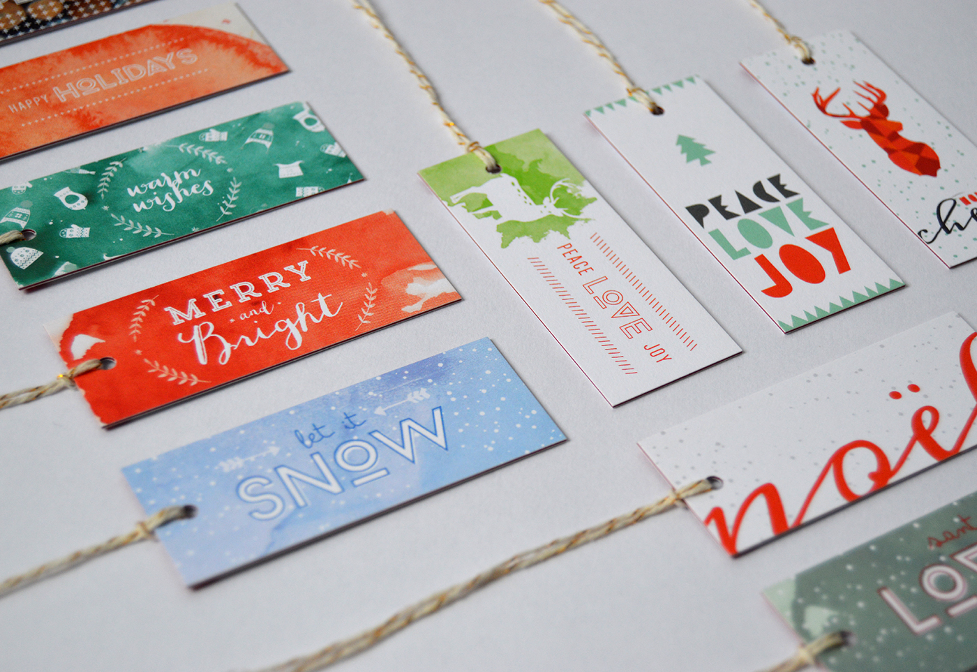 gift tags holiday card self-promotion