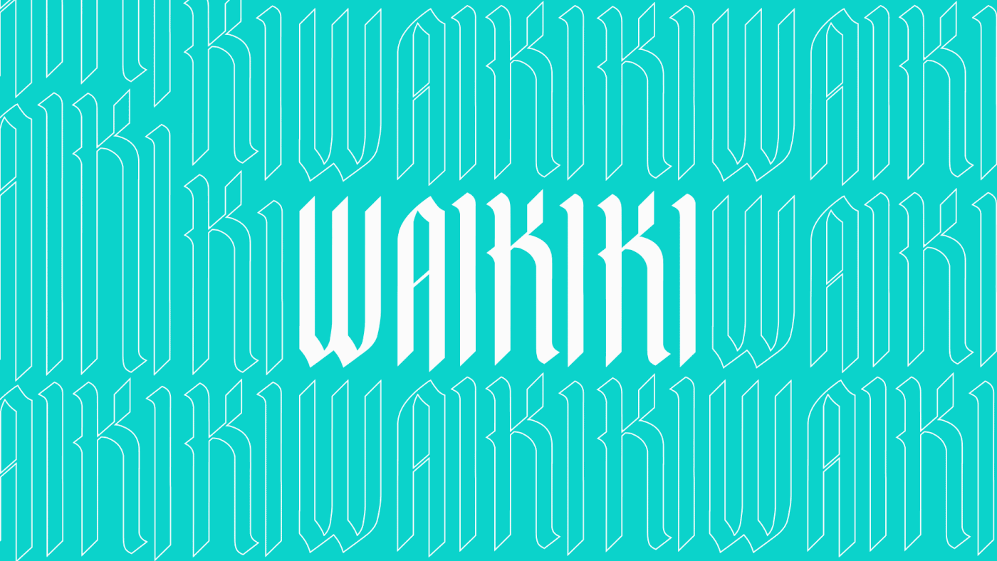 beach design jj florence kelly slater sea Surf typo typography   Waikiki wave