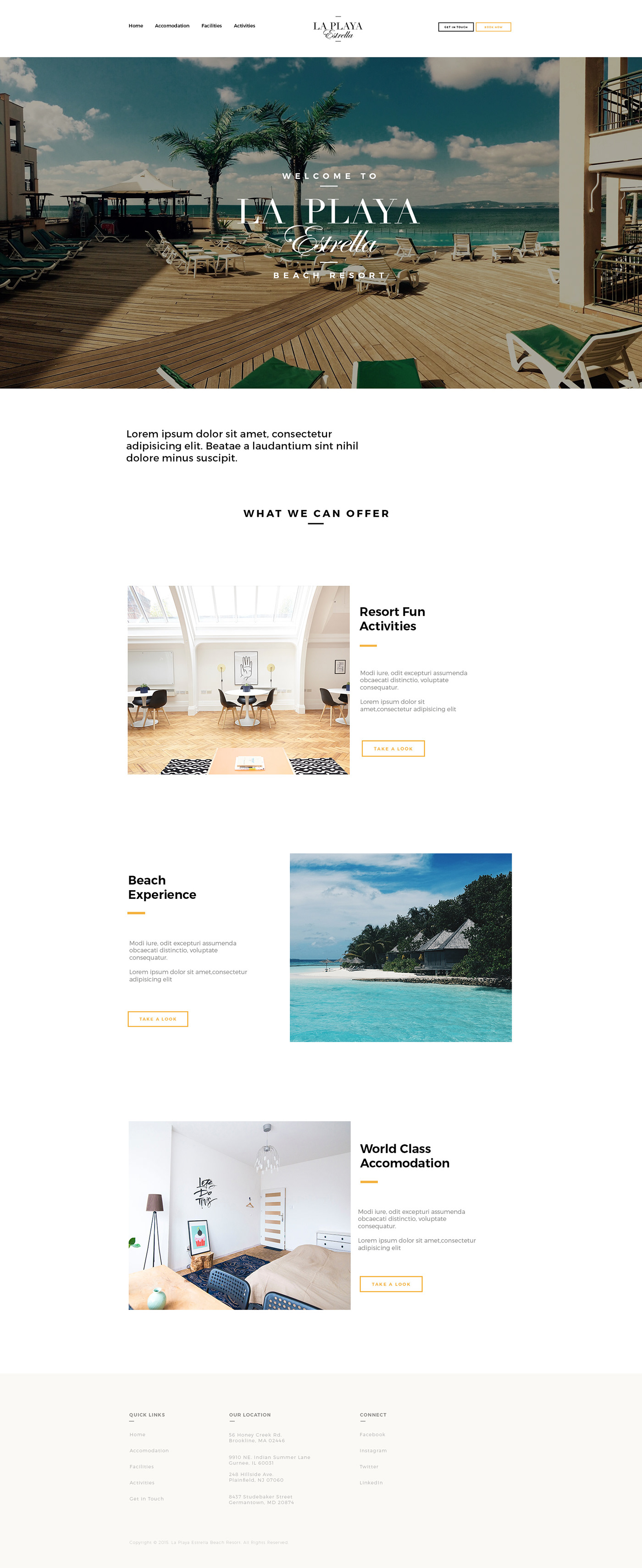 black branding  design flat minimal resort UI ux Web Design  White