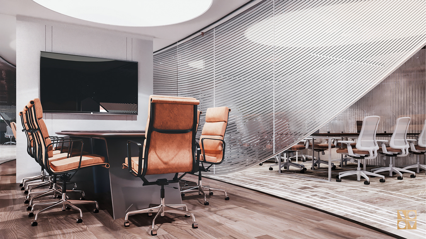 architecture Render visualization modern admin real estate Office Office Design office furniture