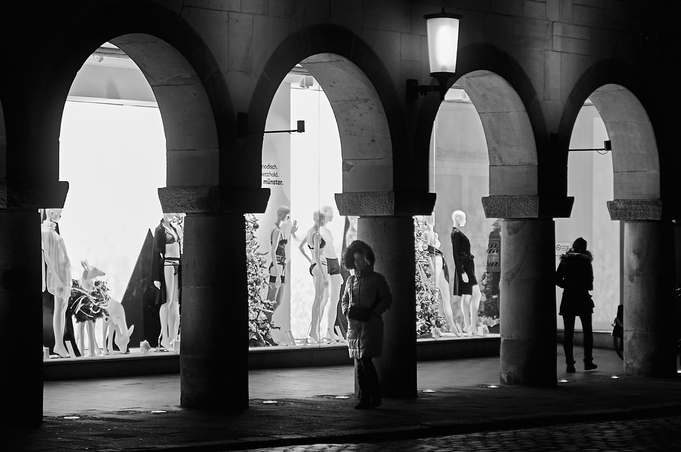 black and white monochrome street photography Urban people Street Photography  muenster leica q3