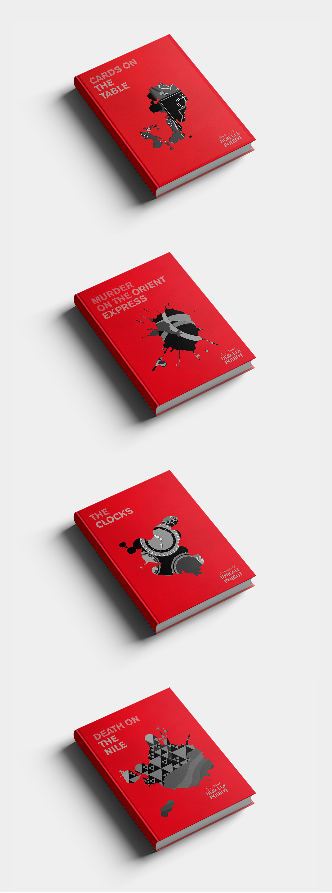 Book Cover Design agatha christie hercule poirot