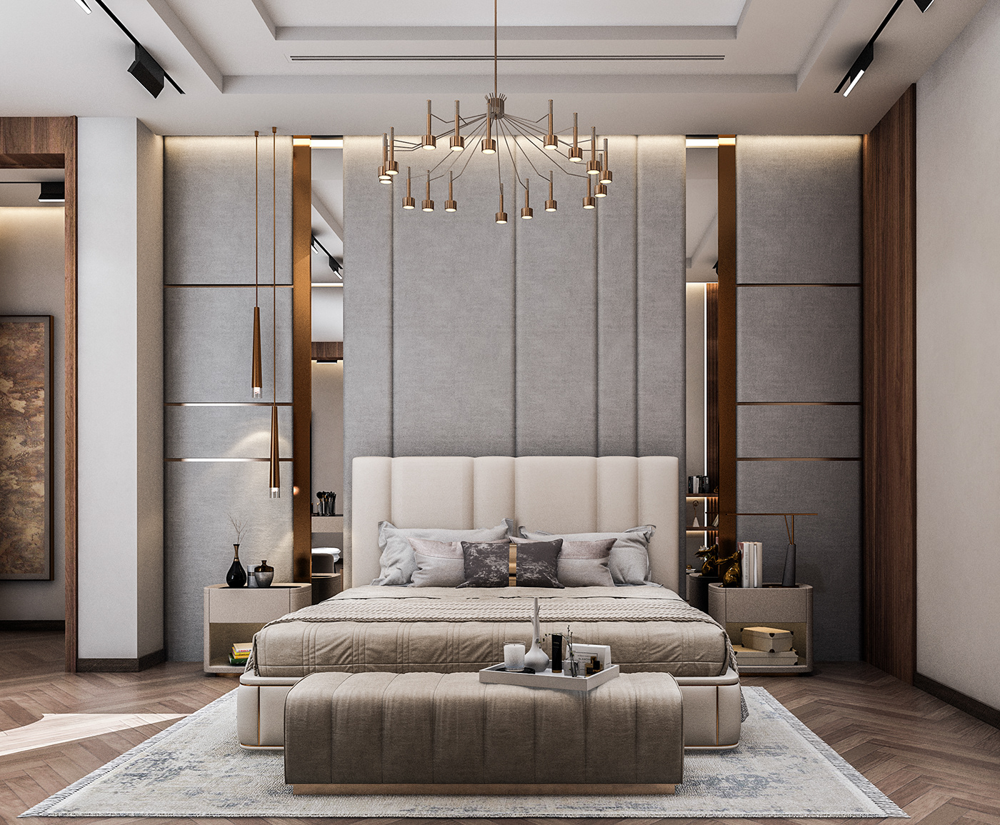 architecture bedroom designer dubai egypt Freelance Interior Master reception Saudi