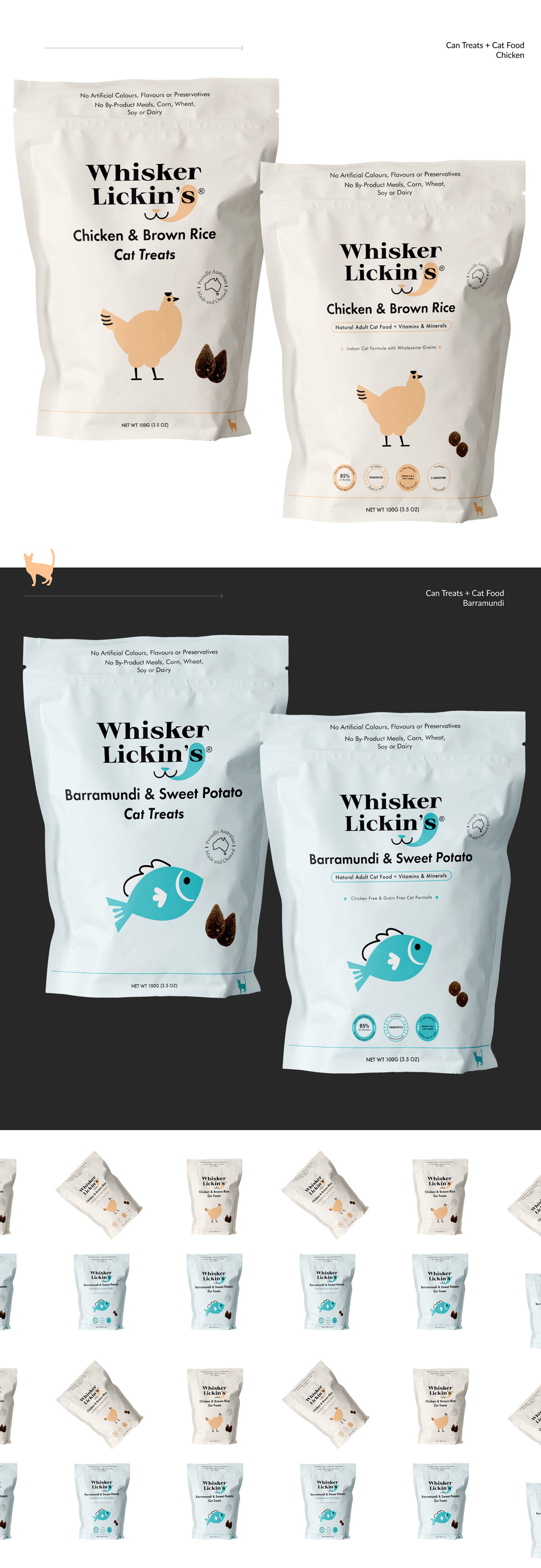 bag Brand Design Cat Food  identity logo designer Logotype Packaging pouch treats