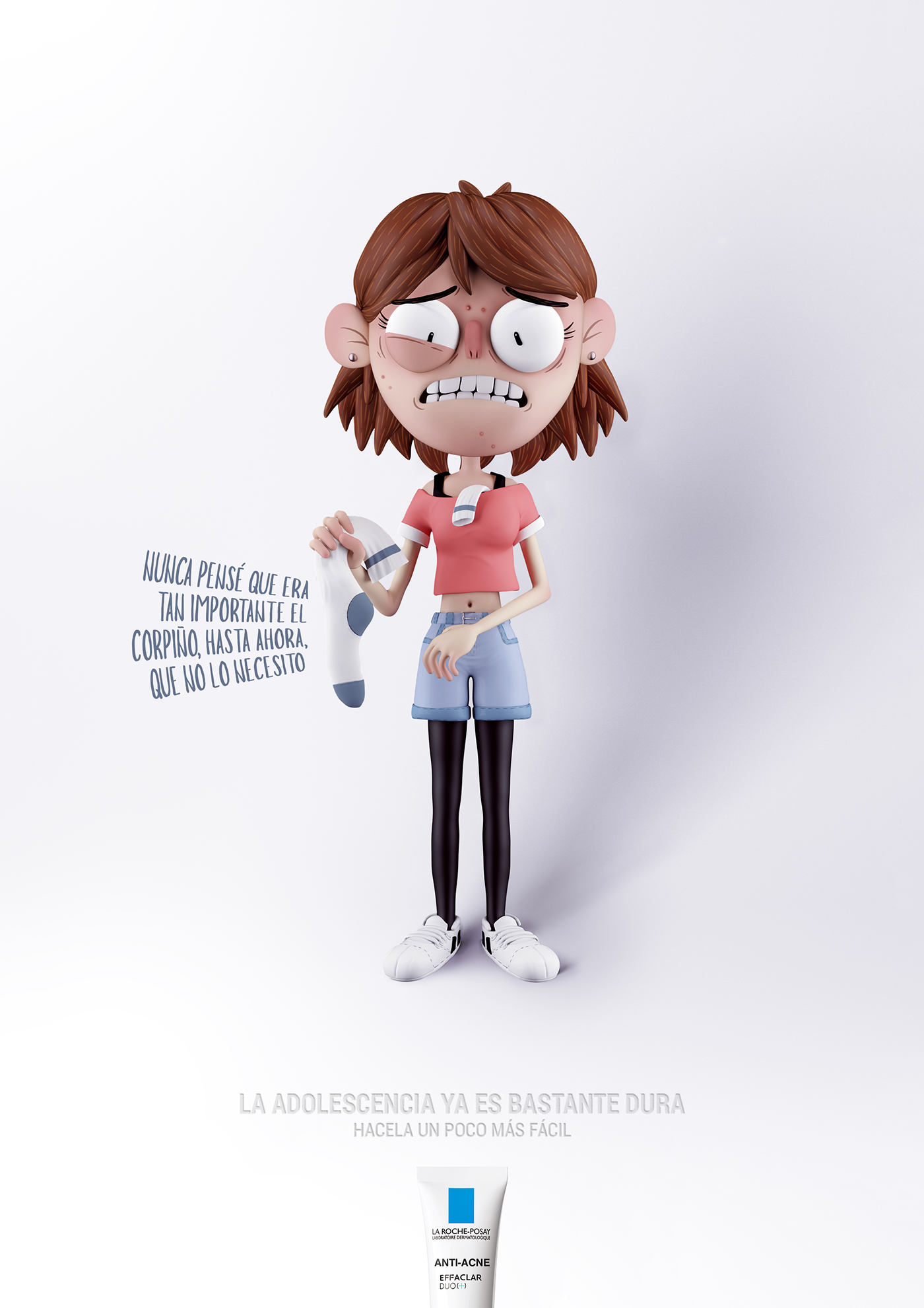 acne anti acné pimple espinillas Advertising  print 3D creatividad ilustration Cannes lions