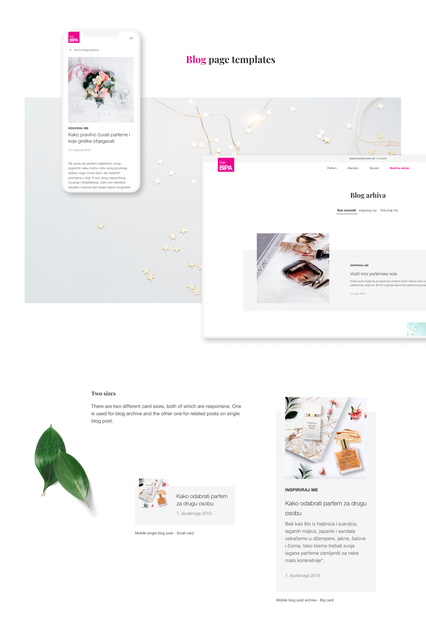 Web Design  UI/UX Ecommerce modules Custom Layout BIPA Perfumes beauty inspiration