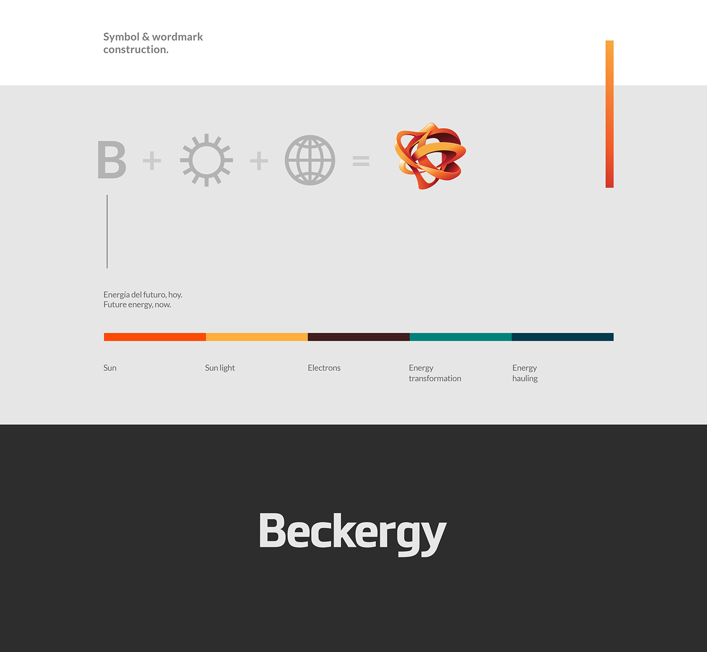 Beckergy energy Technology branding  Logotype 3D symbol mexico Solar Panels wordmark