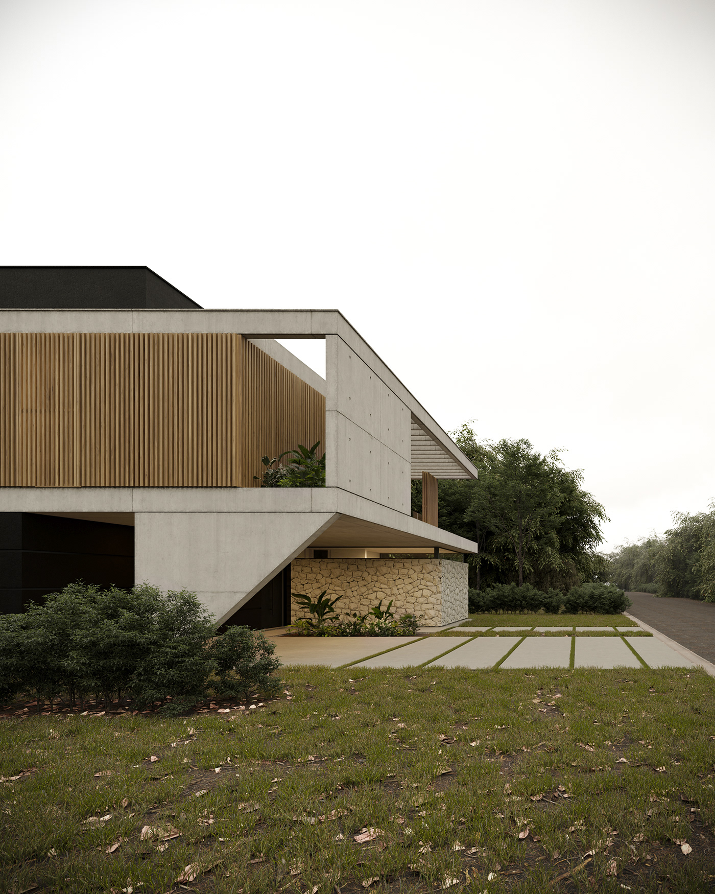architecture modern archviz visualization exterior Render 3D corona design visual identity