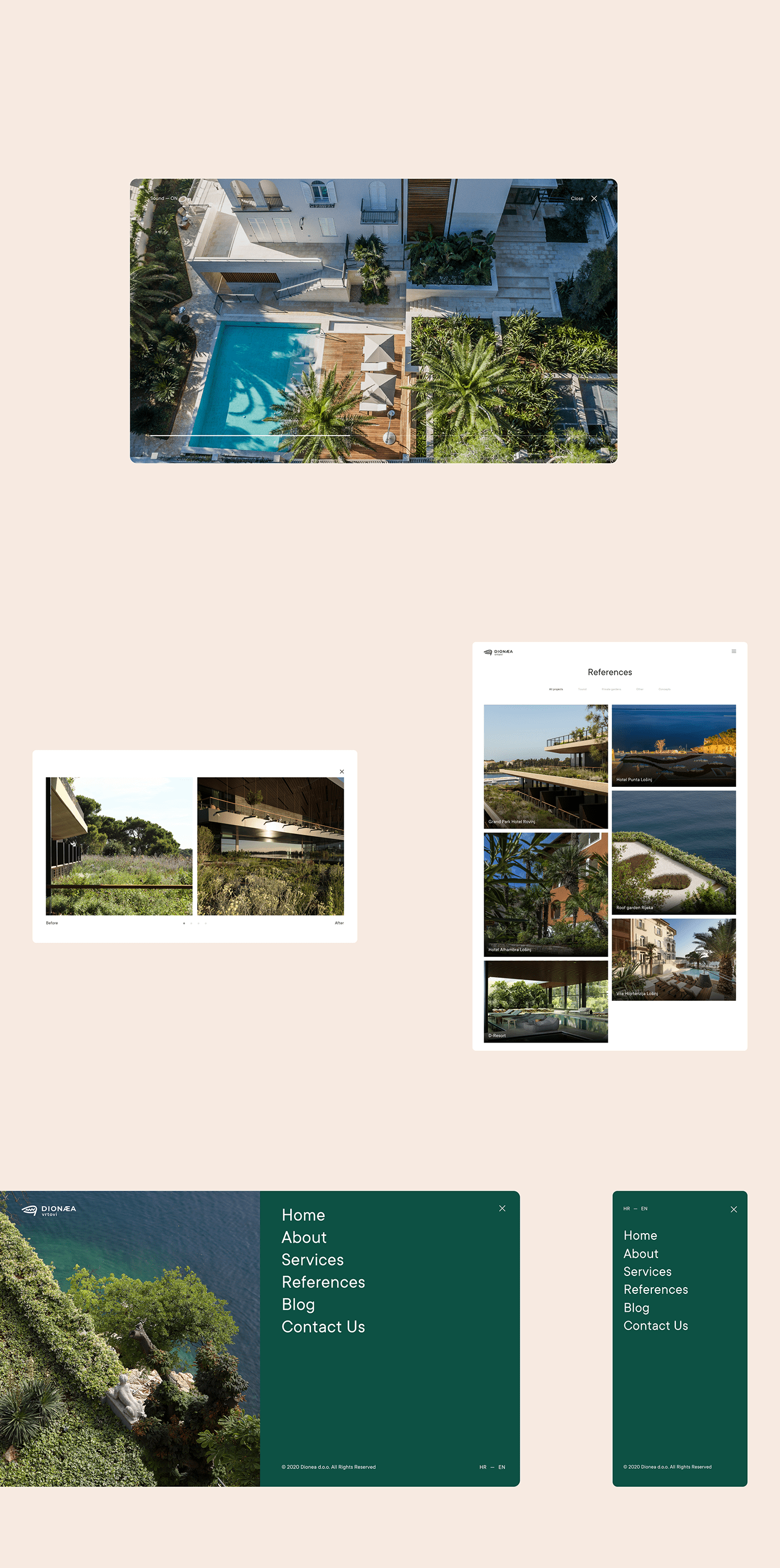 art direction  Landscape Architecture  UI ux Website