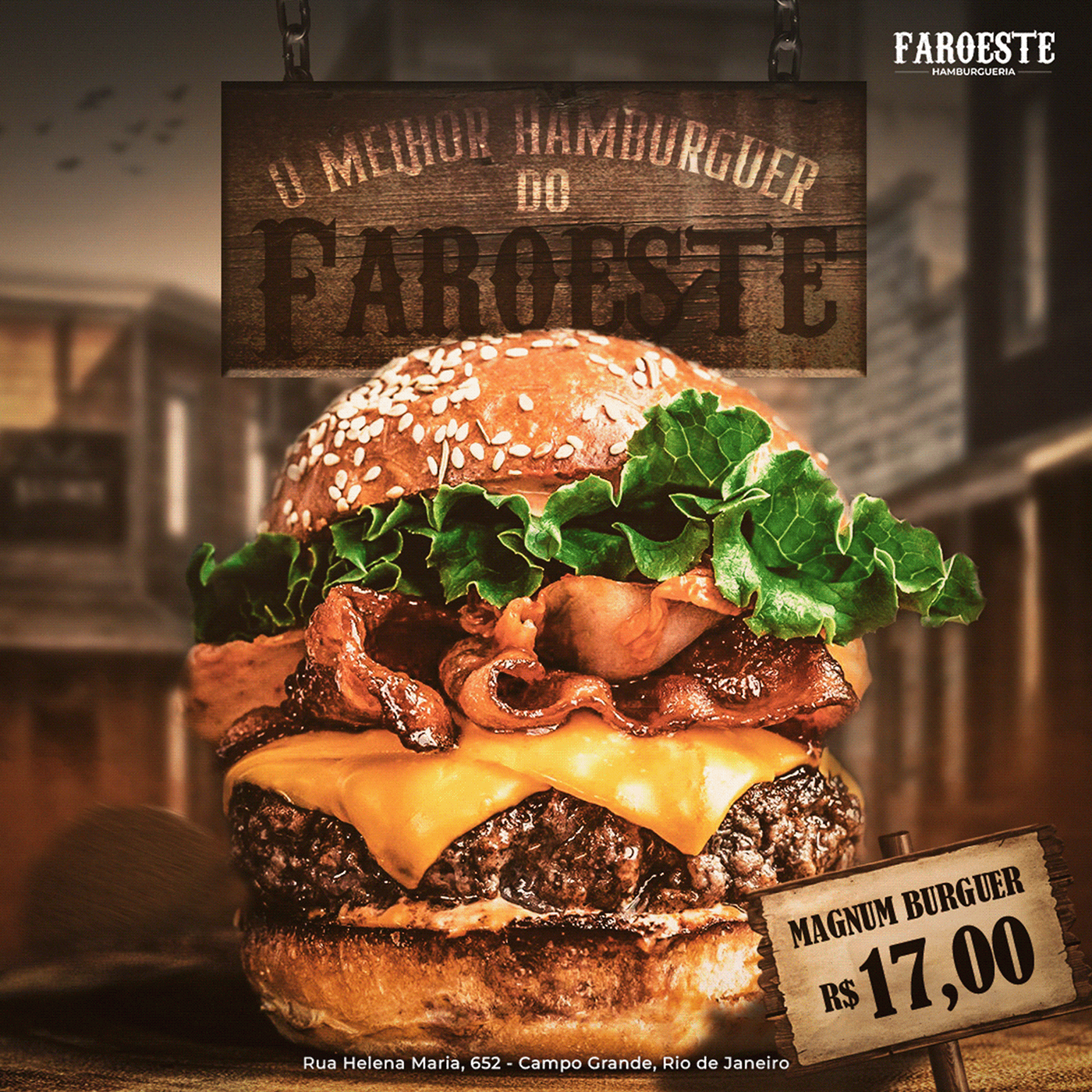 burger comida design instagram design social media faroeste farwest fastfood hamburguer hamburgueria