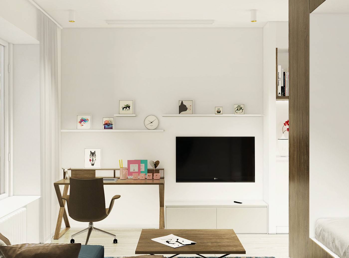 design apartment 3dsmax photoshop Interior house modern small idea
