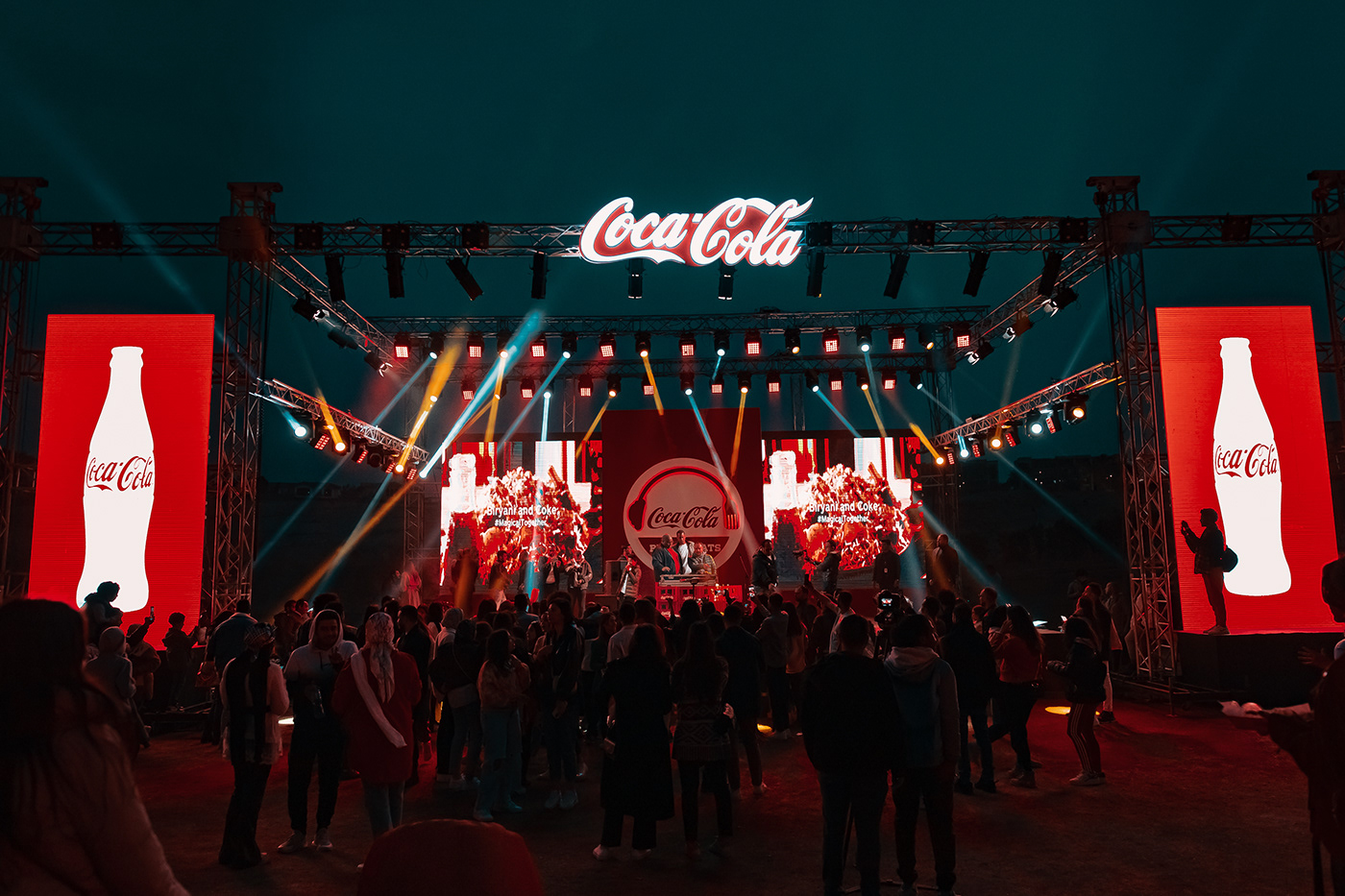coca Coca-Cola cooking Event festival Food  gate meals Mockup Stage