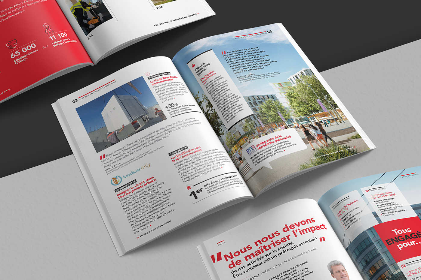 corporate edition report rapport rse construction building Layout