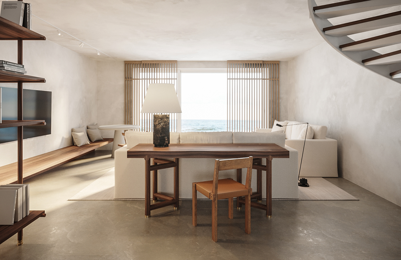 3D belgium corona Interior minimal pawson Render residential spectrum visualization