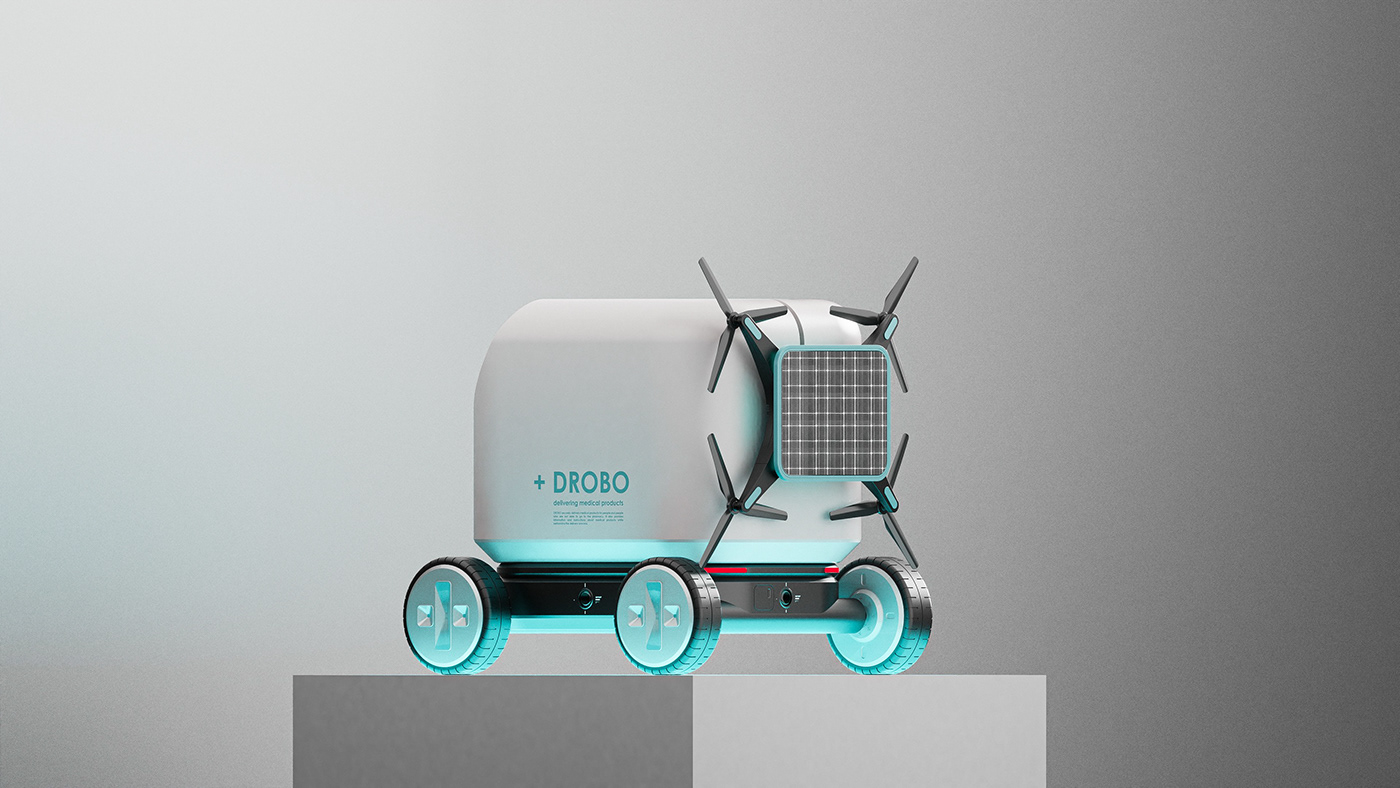 design industrial design  interaction product product design  Render delivery robot robots