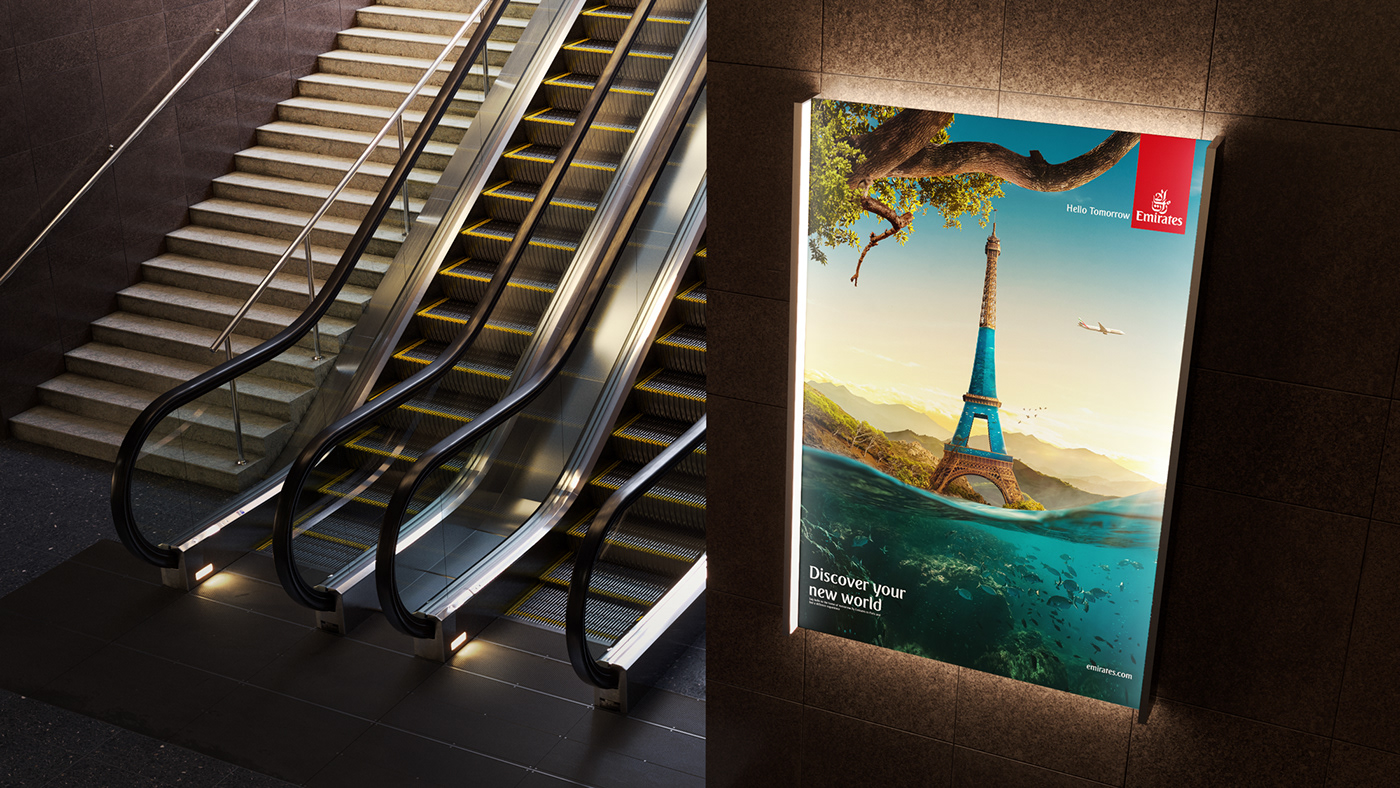 emirates dubai airplane Flying Paris tower underwater discover photoshop iPad