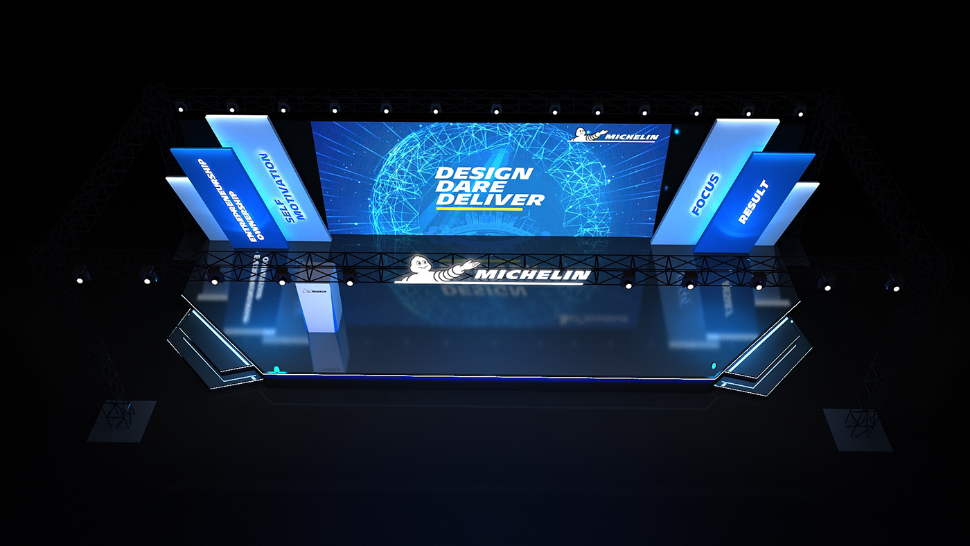 Advertising  booth design Event Exhibition  Exhibition Design  expo michelin Stage Stand