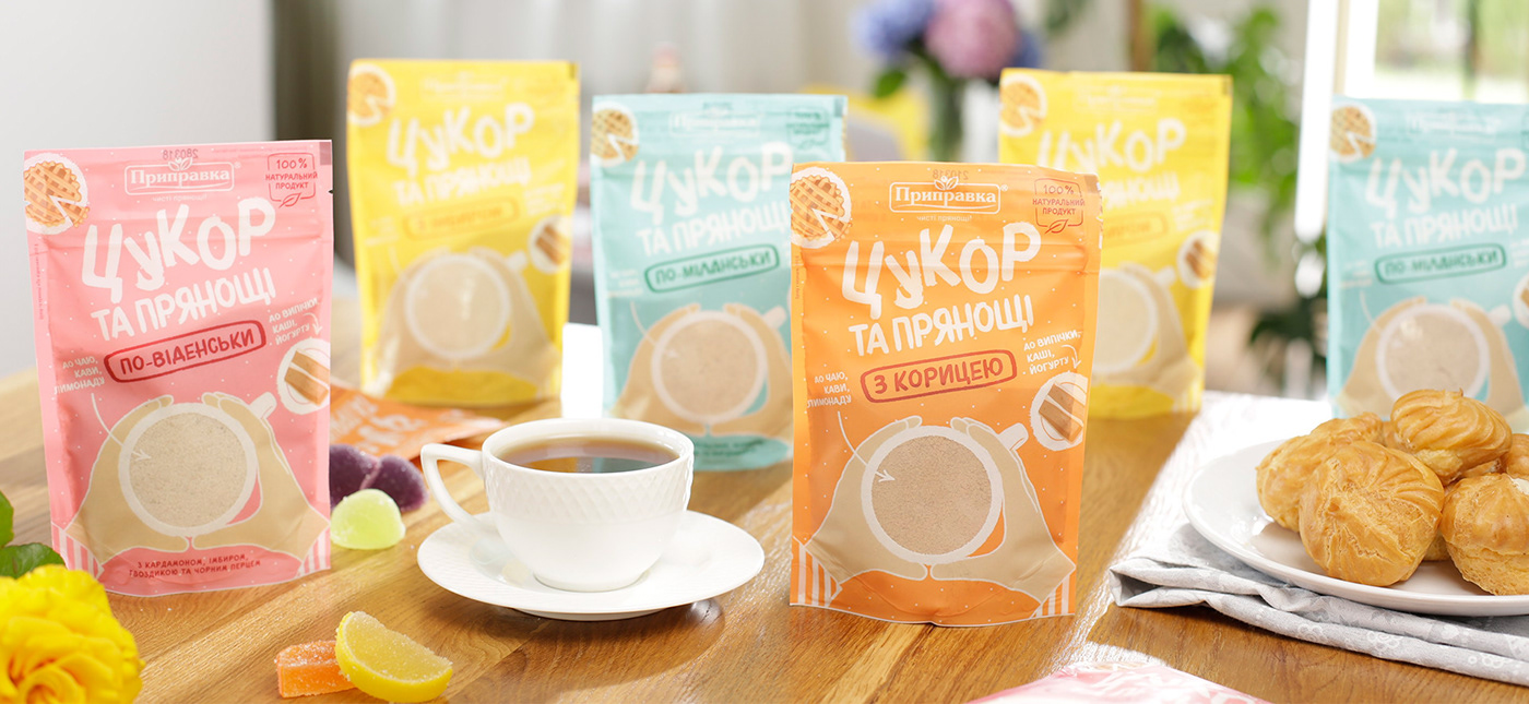 sugar spices Packaging design branding  Vataga Lviv ukraine tea bakery