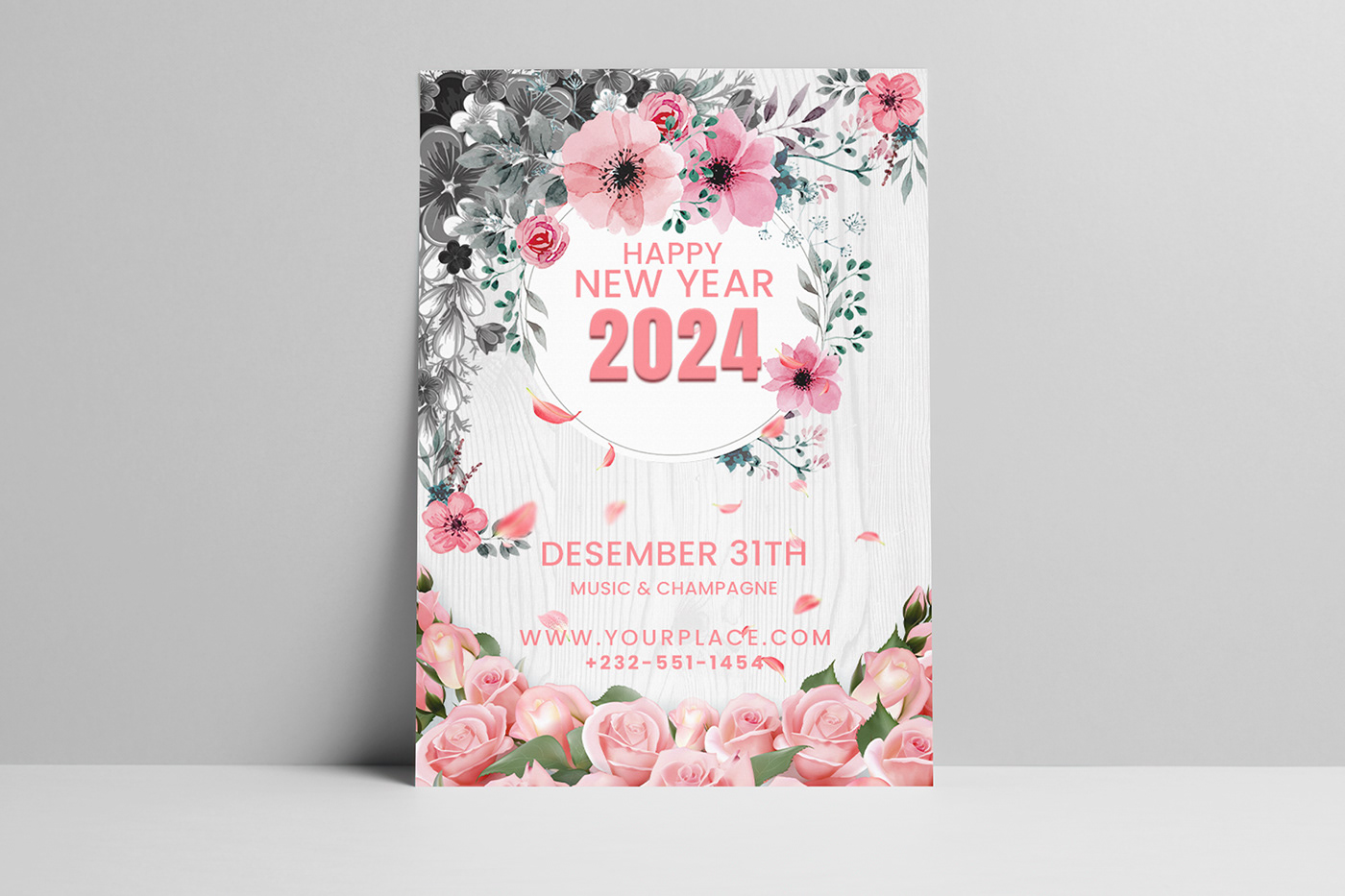 New Year Card happy new year new year 2024 Flyer Design new years eve year party christmas flyer new year new year flyer New Year poster