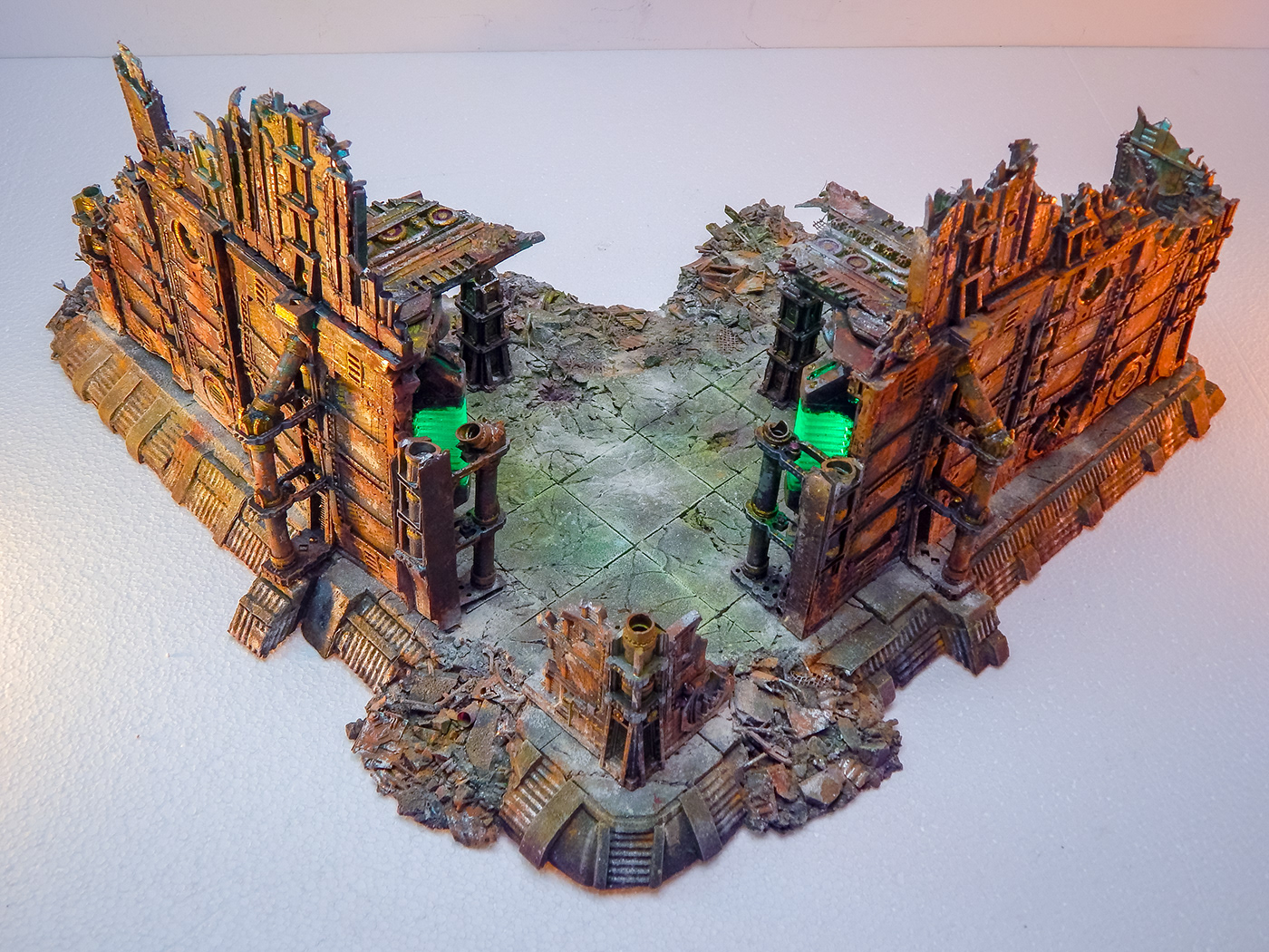 abandoned Cyberpunk decay Diorama future metal ruins rust Scifi Warhammer