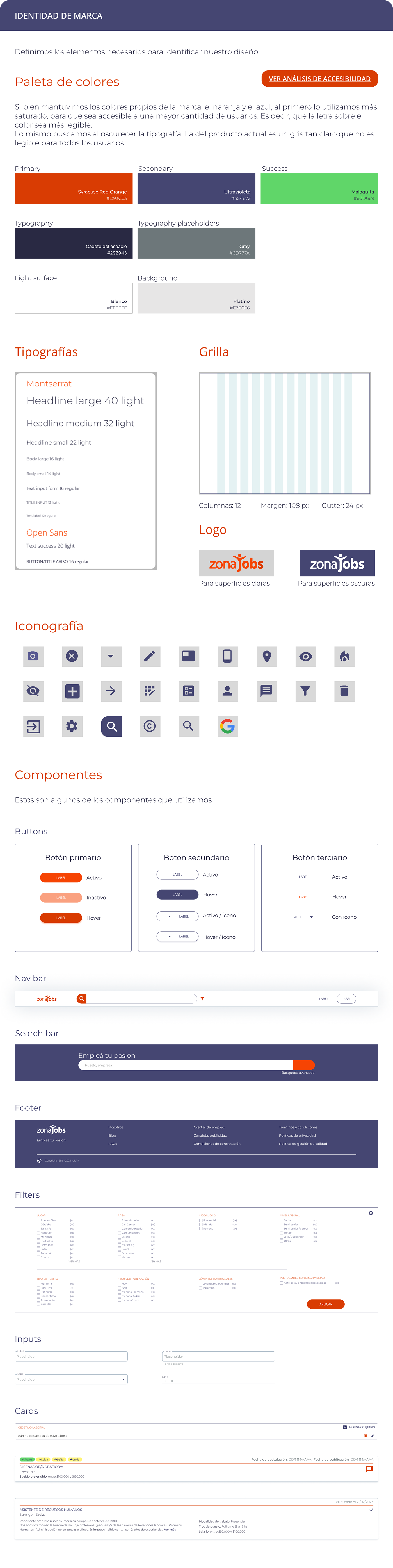 brand identity Figma redesign UI user interface ux UX design Website zonajobs