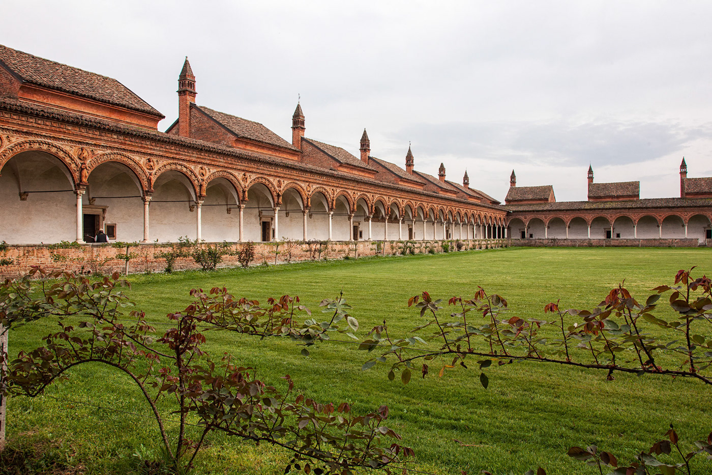 Pavia Renaissance monk art courtyard Certosa di Pavia frescoes Religious sites