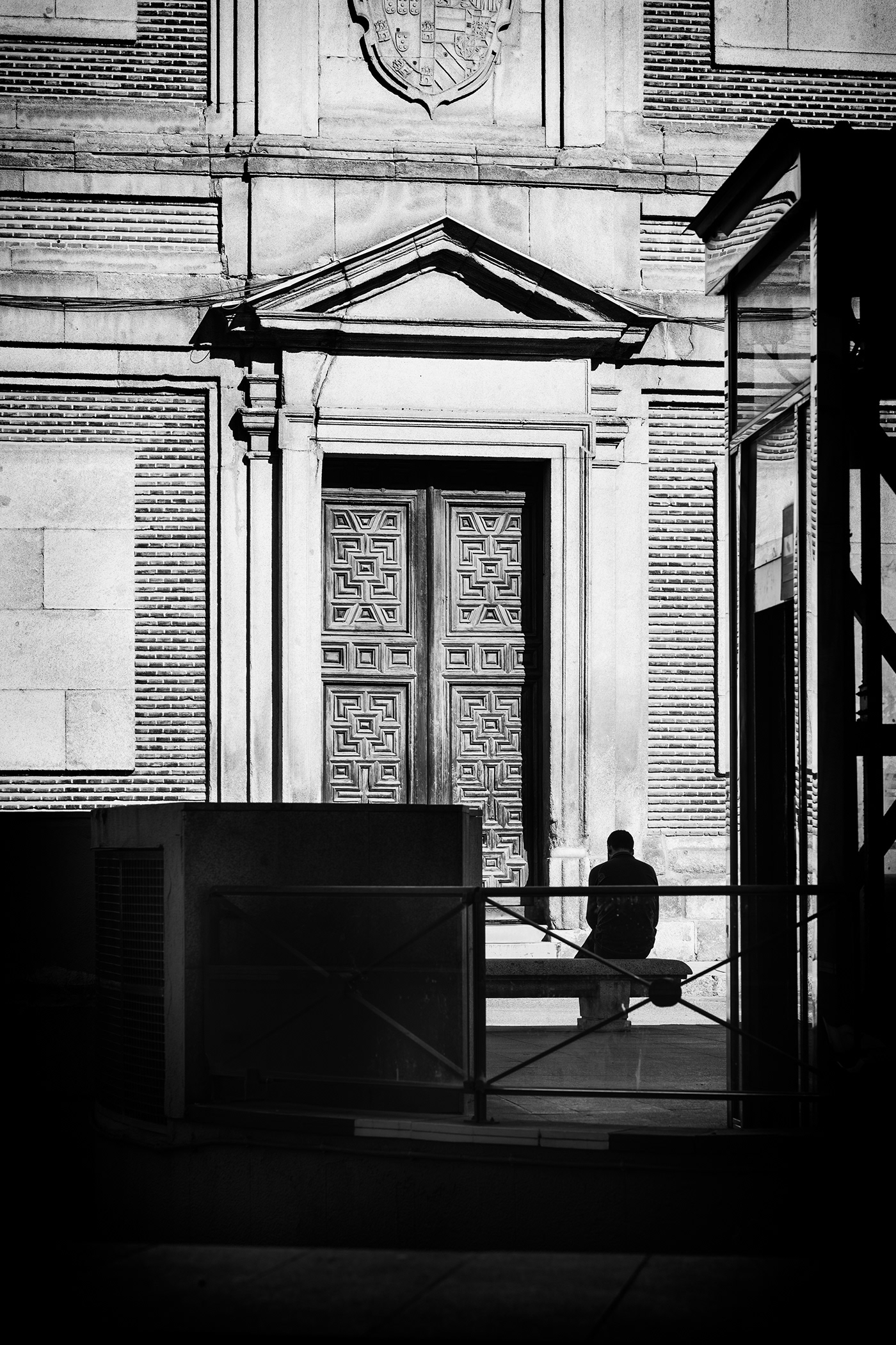 black and white monochrome street photography city Urban Street Photography  people shadow light