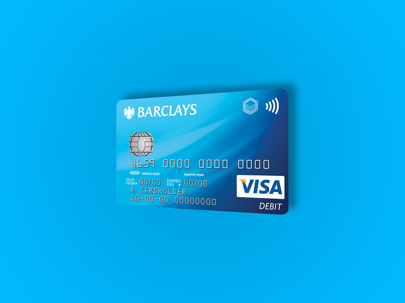 barclys Data privacy Bank banking Mockup International Debit card credit card money