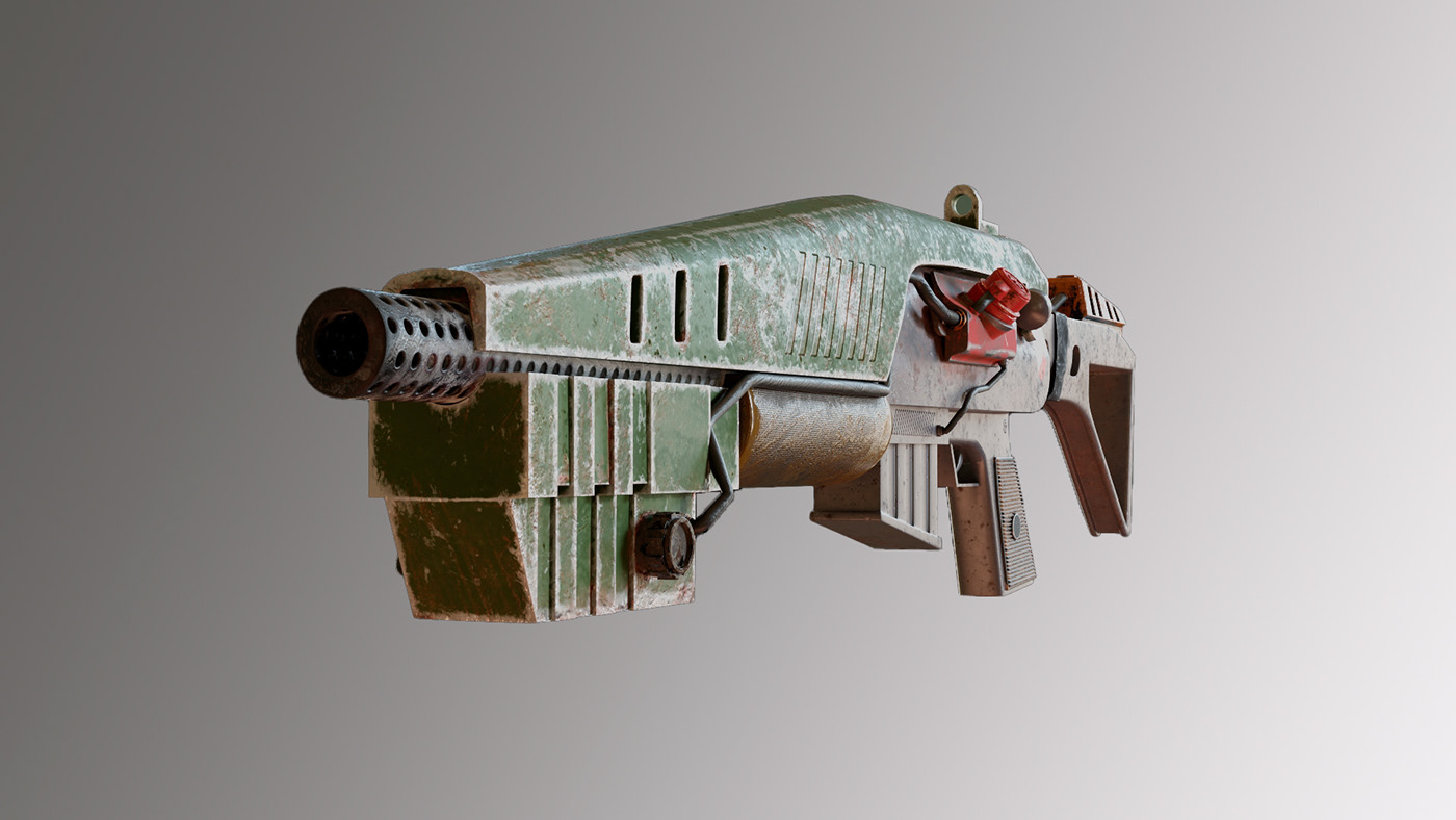 3D 3d modeling blender germany Gun model modeling Render Substance Painter ww2