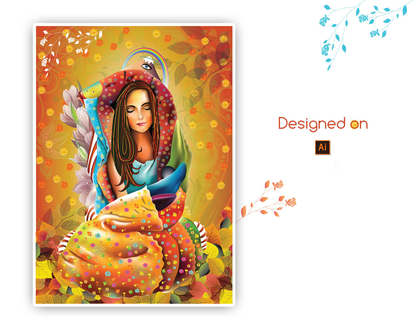 devotion God colorful Flowers orange Mess Work leaves cute Lady Beautiful lily