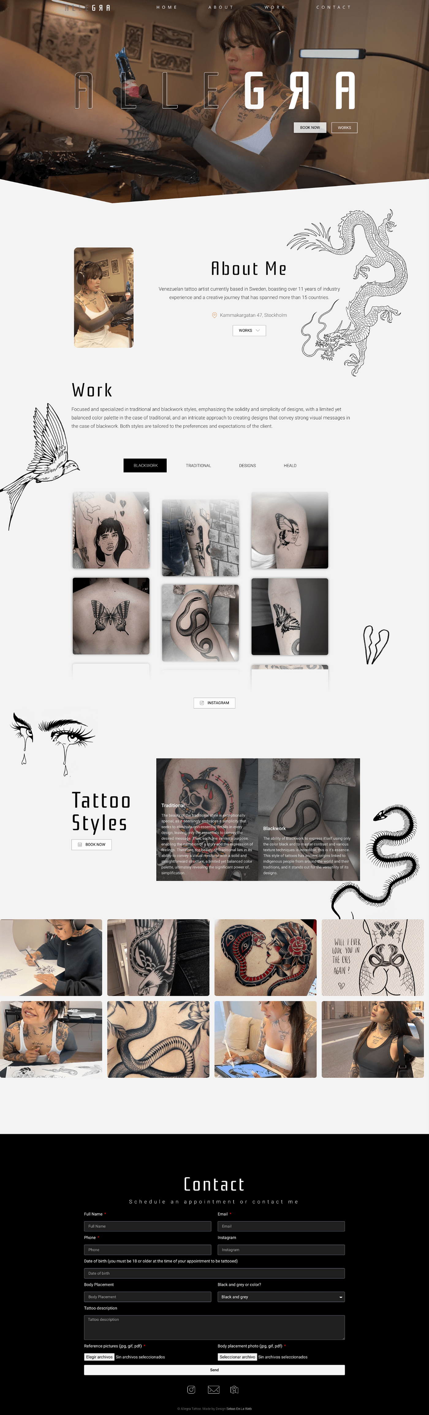 tattoo blackandwhite Website onpage