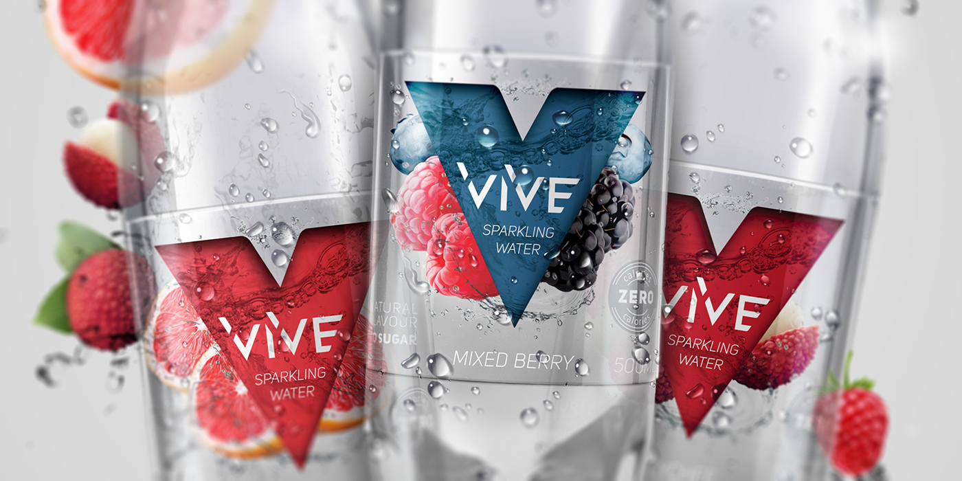 water sparkling Canada Brazil bottle Label Packaging design