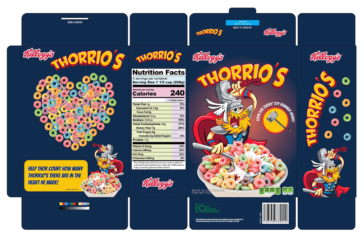 Cereal cereal box colorful design redesign remake Advertising  marketing   Packaging
